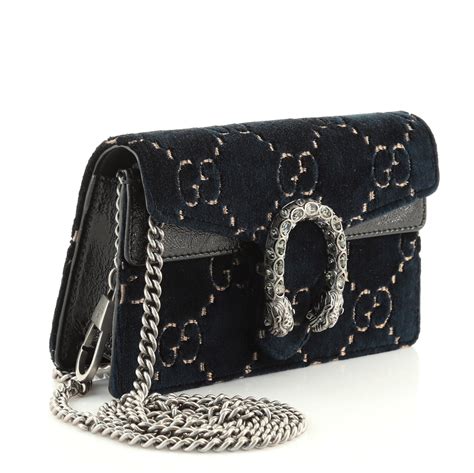 gucci velvet super mini|GUCCI Velvet Super Mini Dionysus Shoulder Bag Cobalt.